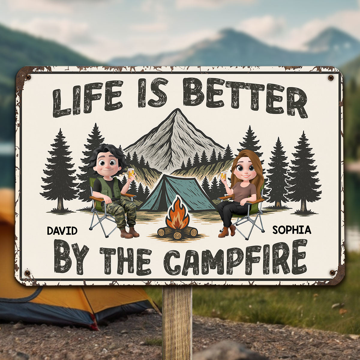 Simple Joys Are The Best - Personalized Custom Metal Sign