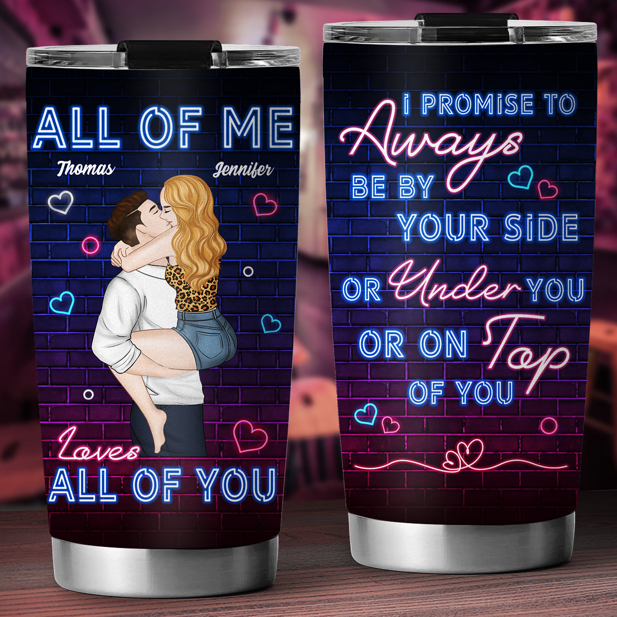 By Your Side - Personalized Custom Tumbler
