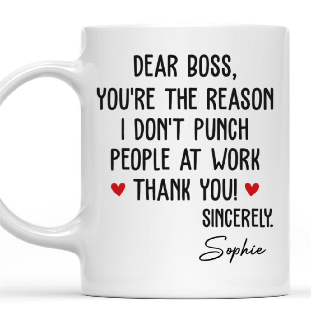 You Are The Reason - Personalized Custom Coffee Mug