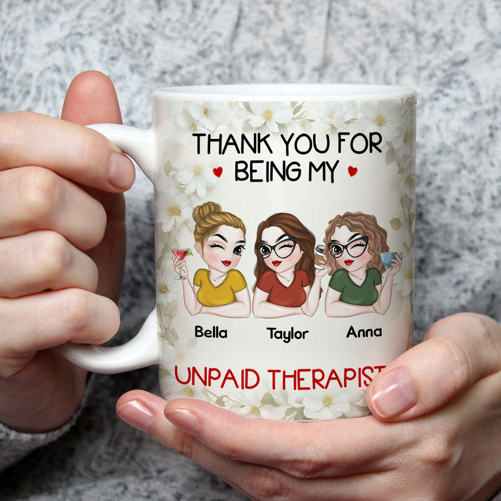Unpaid Therapist - Personalized Custom Coffee Mug