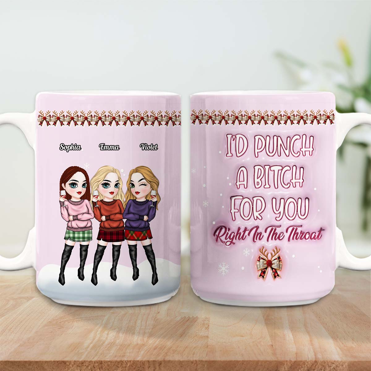 Punch Bitch - Personalized Custom 3D Inflated Effect Mug