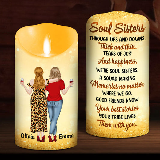 Soul Sisters - Personalized Custom LED Candle