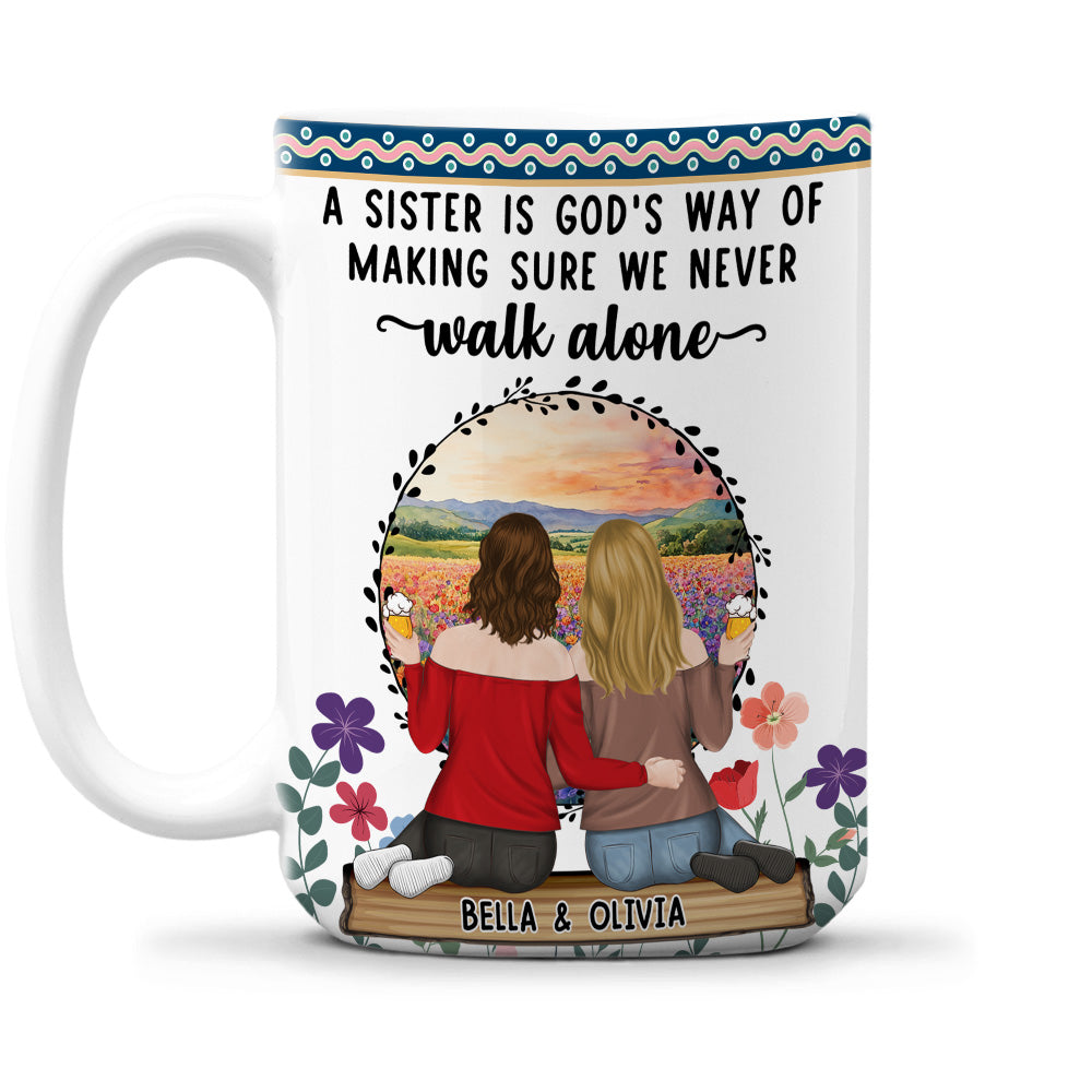Our Friendship Is A Treasure I Cherish - Personalized Custom Coffee Mug