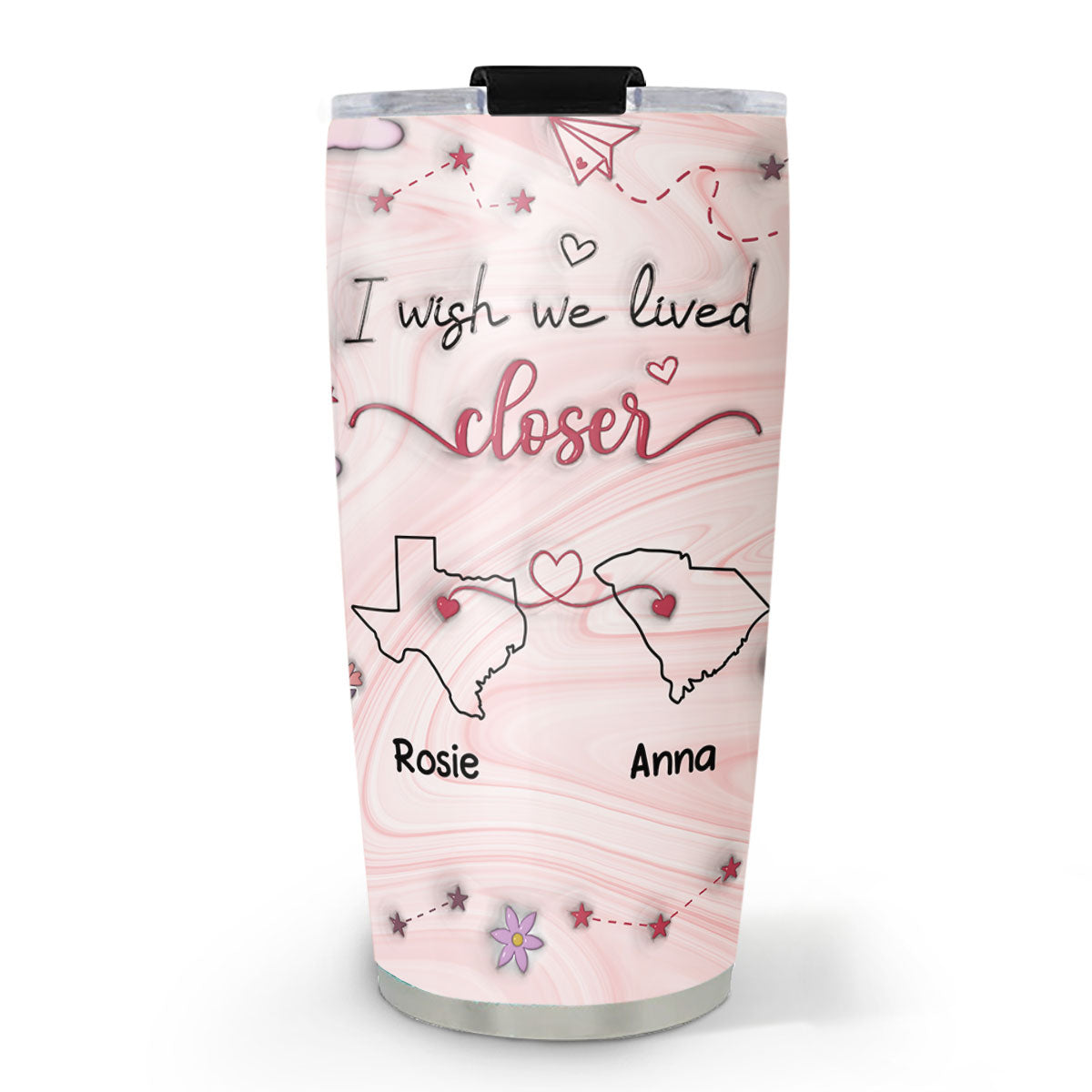 Wishing You Lived Next Door - Personalized Custom 3D Inflated Effect Tumbler