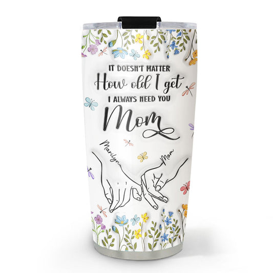 Always Need You Mom - Personalized Custom 3D Inflated Effect Tumbler