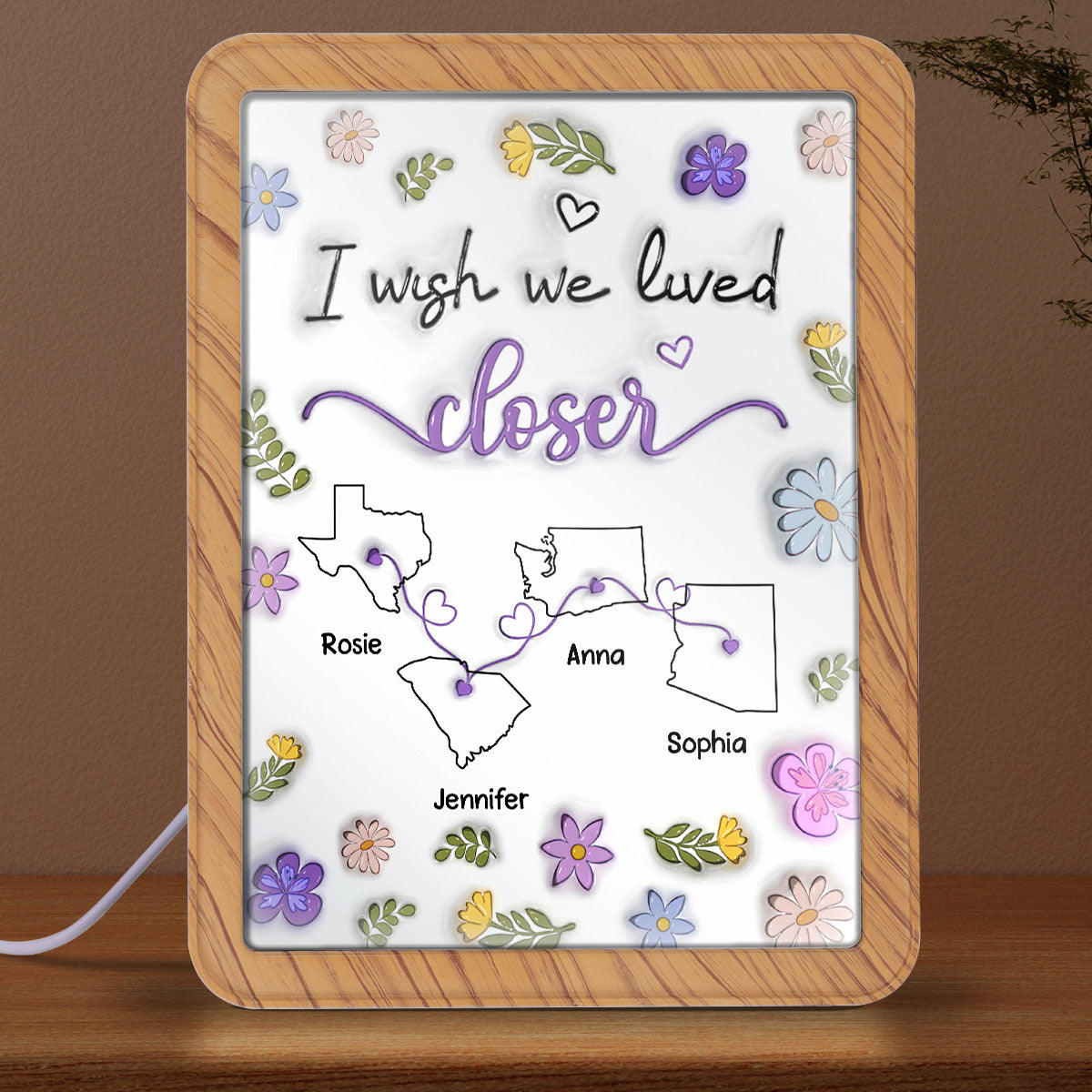 I Wish We Lived Closer - Personalized Custom Magic Mirror