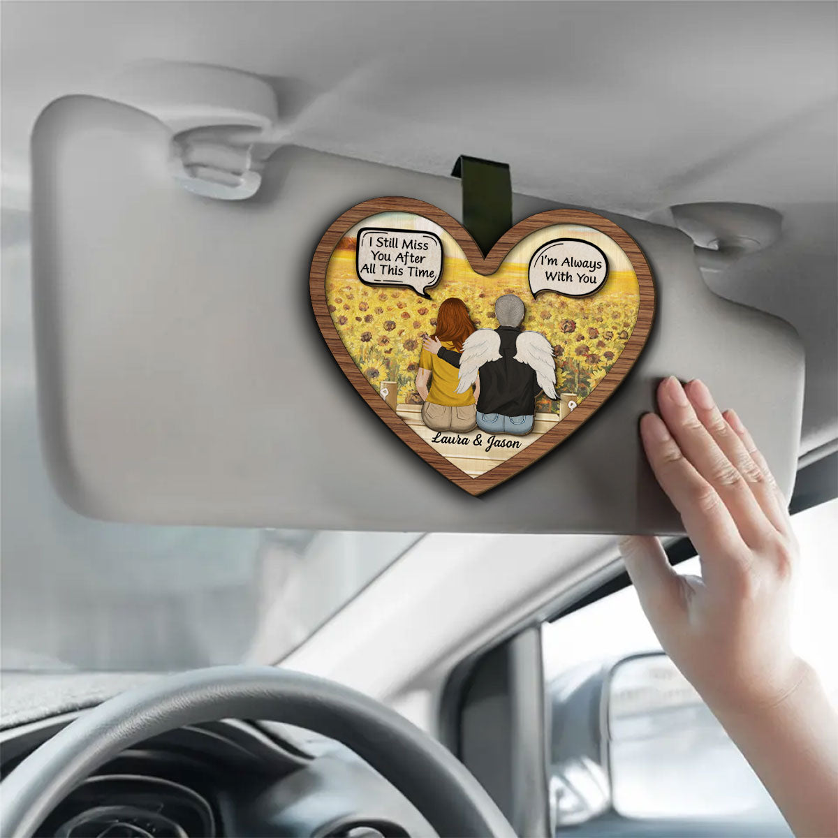 In Loving Memory I Miss You - Personalized Custom Car Visor Clip