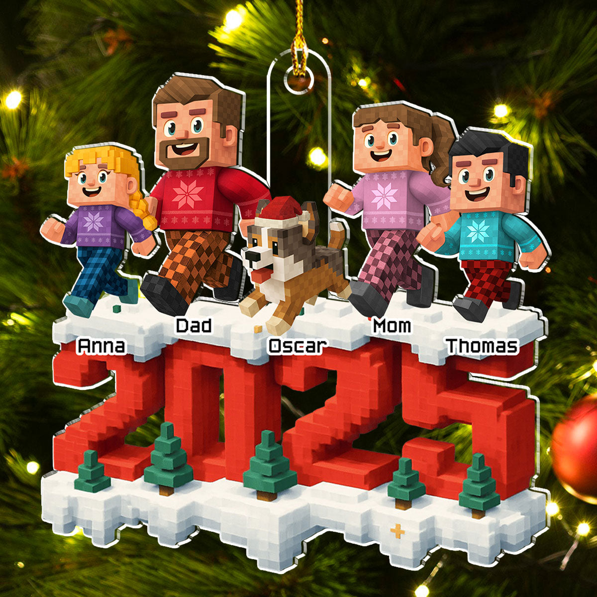 All Of Us In This Year - Personalized Custom 3D Effect Acrylic Ornament