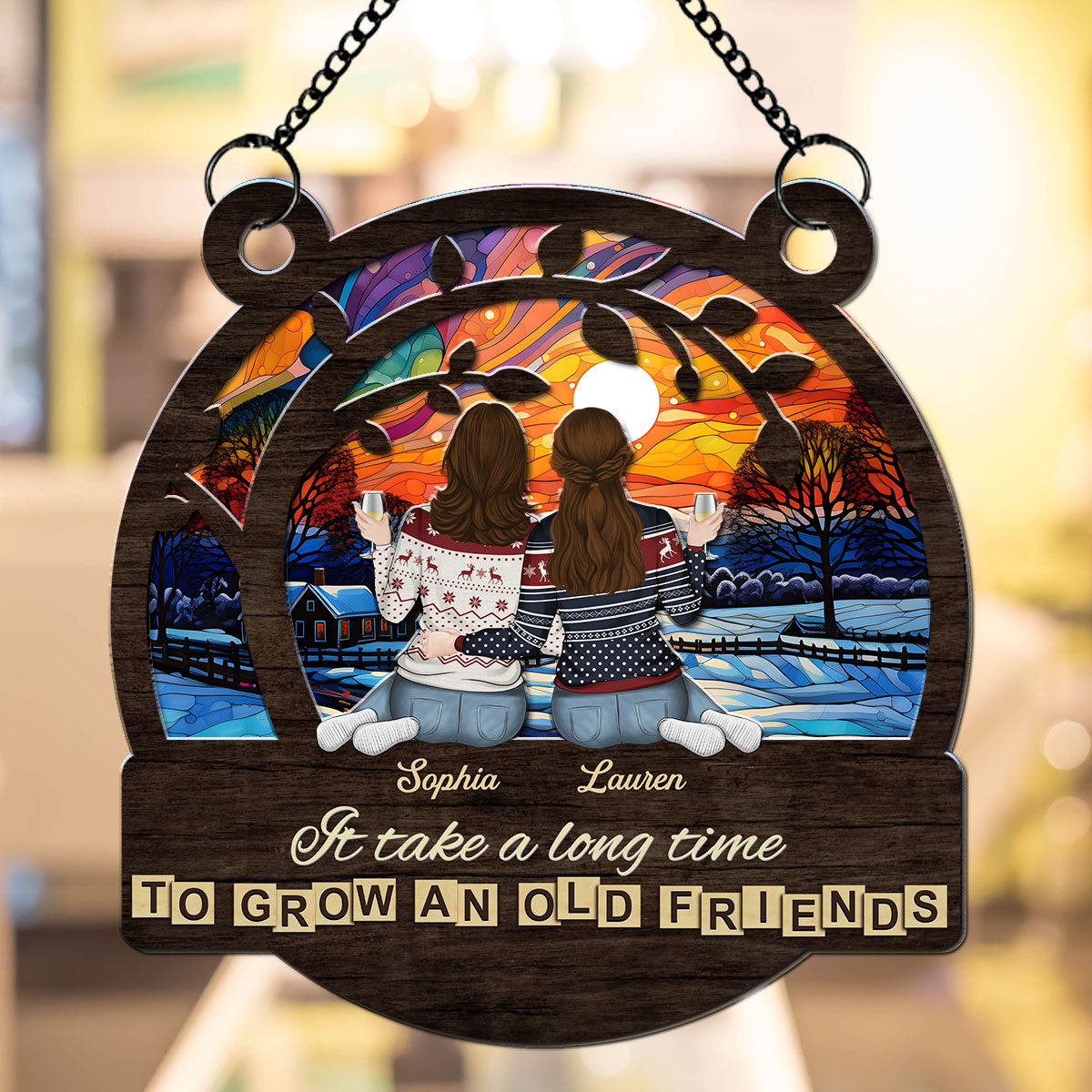 A True Friendship - Personalized Custom Suncatcher