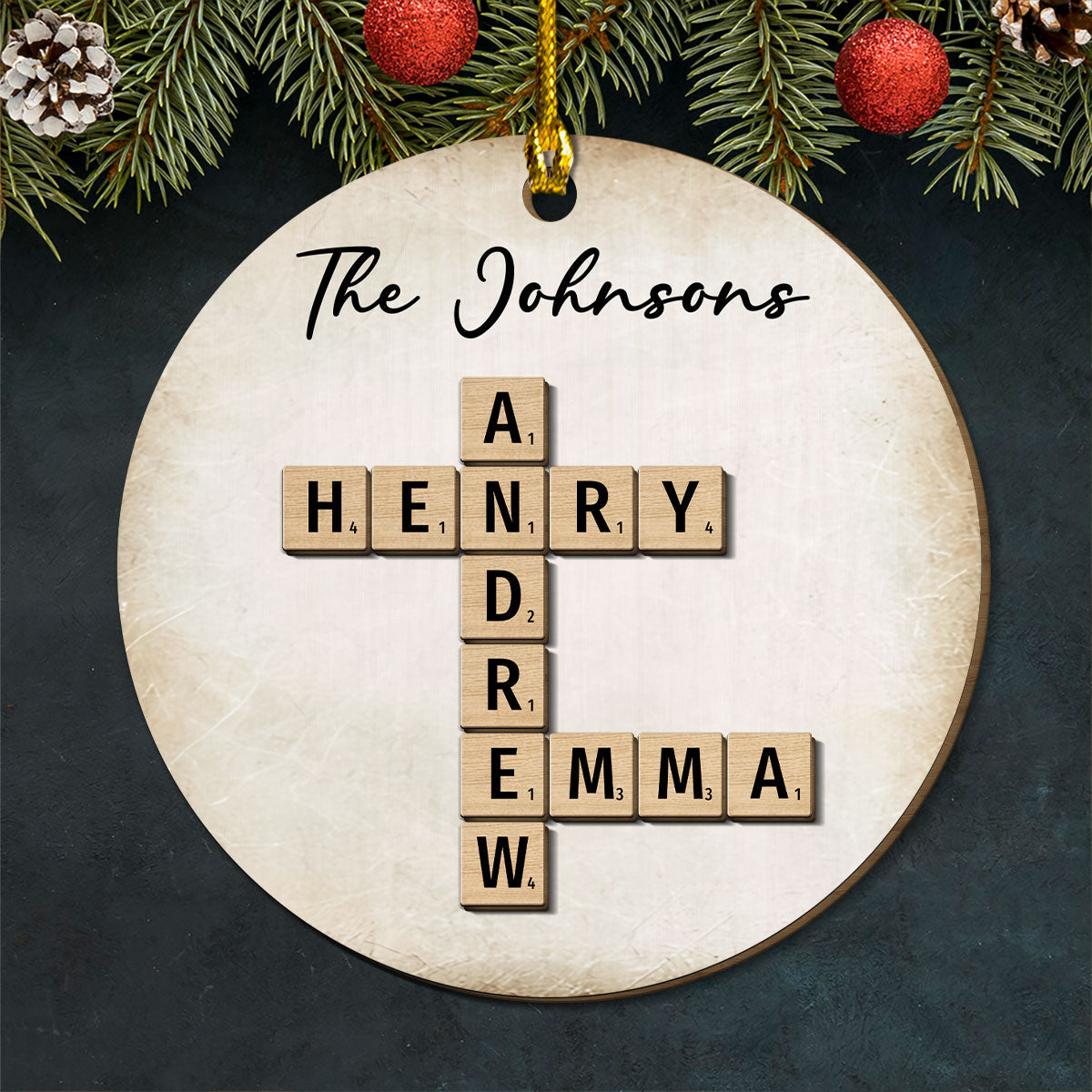 Our Family - Personalized Custom Freeshape 2-Layered Wood Ornament