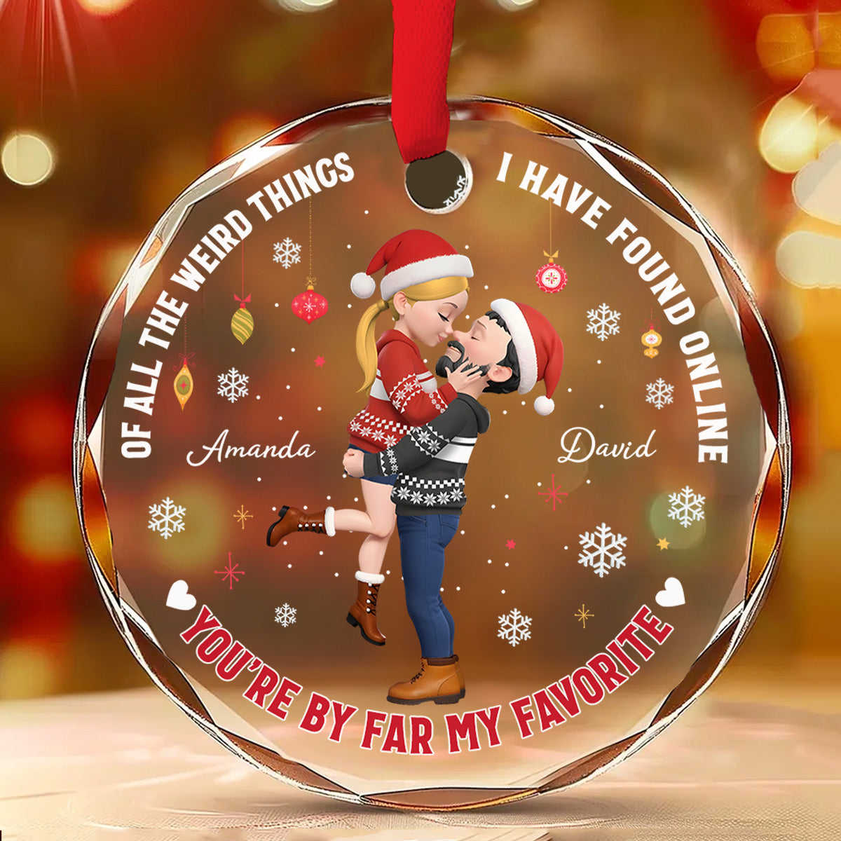 I Have Found Online - Personalized Custom Glass Ornament