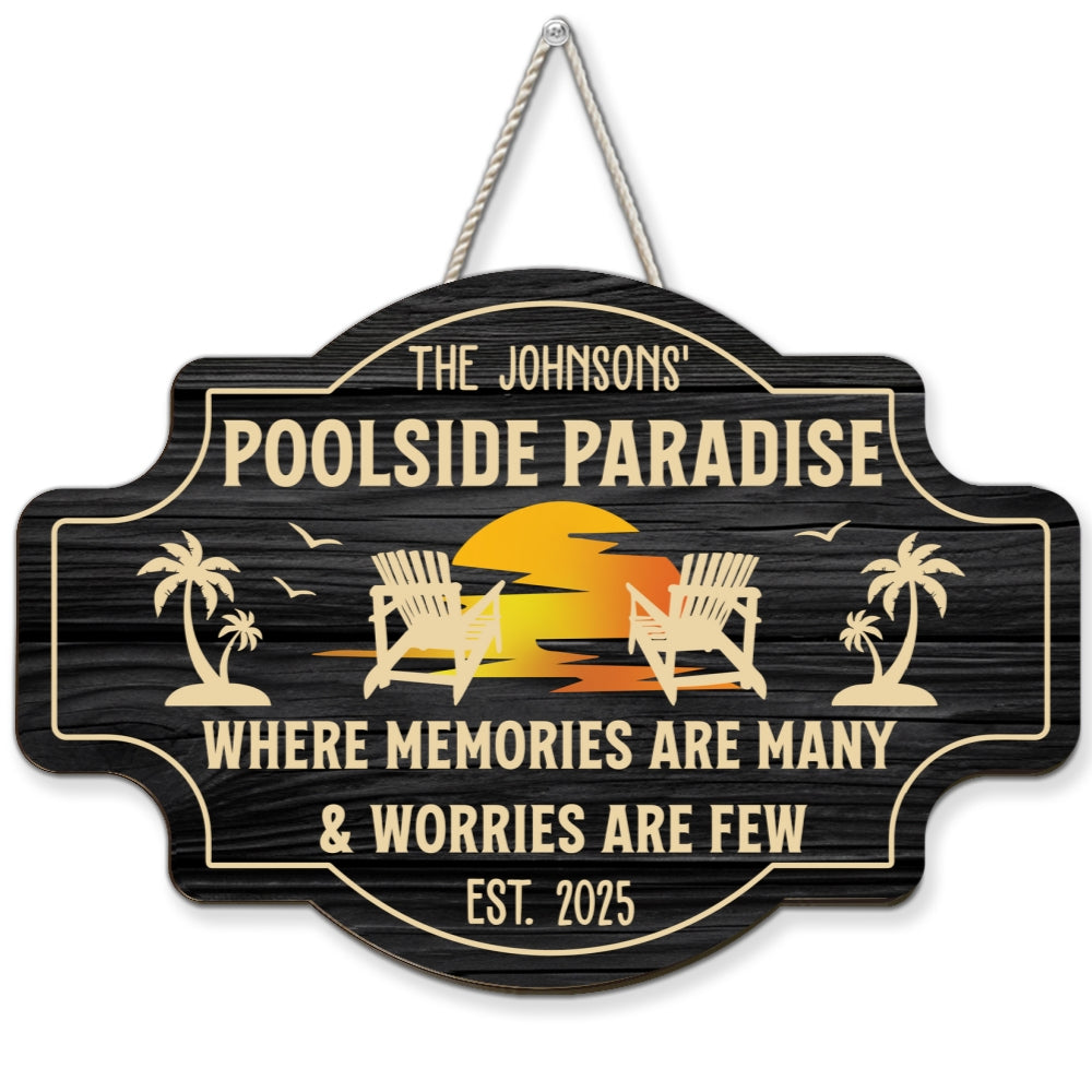 Where Memories Are Many - Personalized Custom Wood Sign