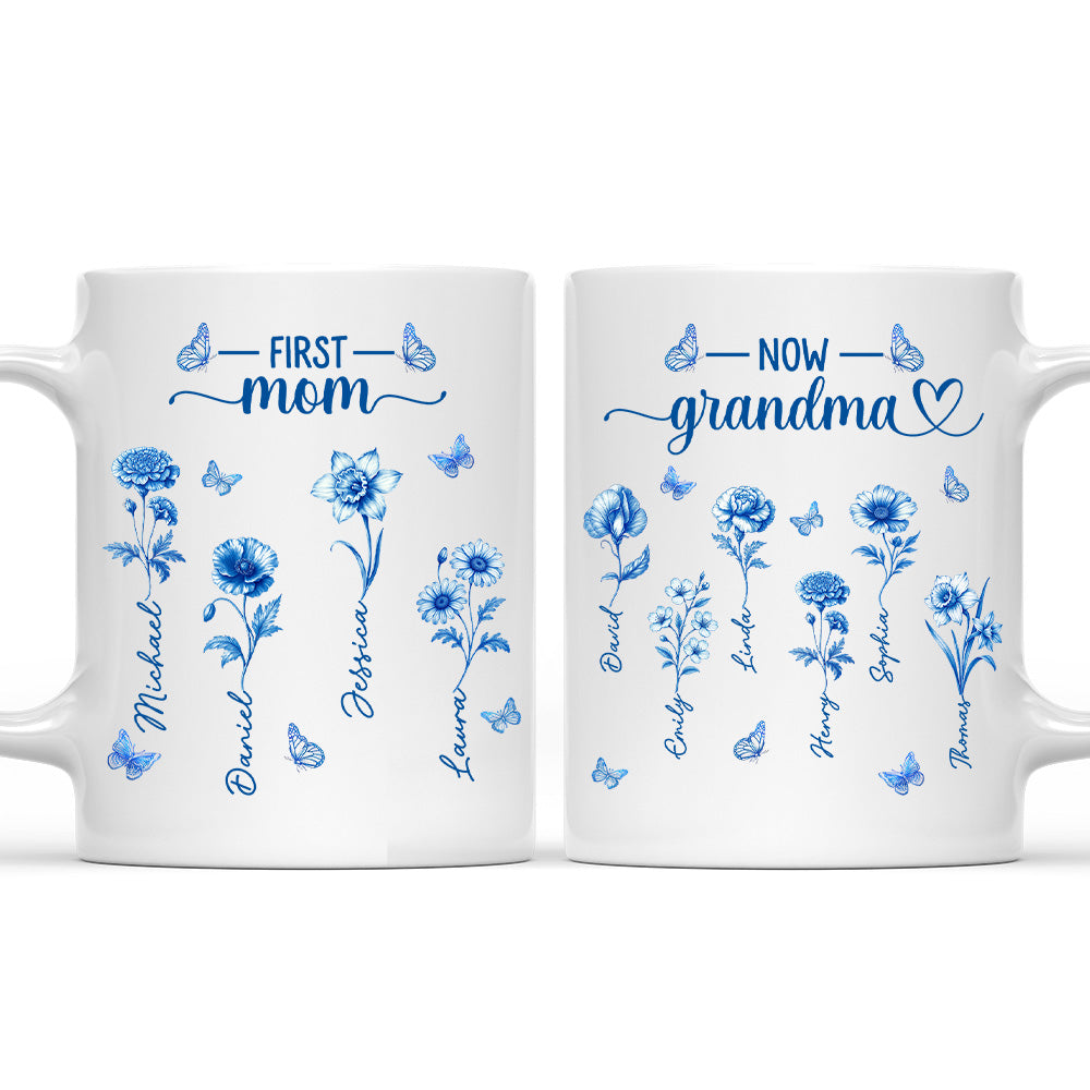 First Mom Now Grandma 2 - Personalized Custom Coffee Mug