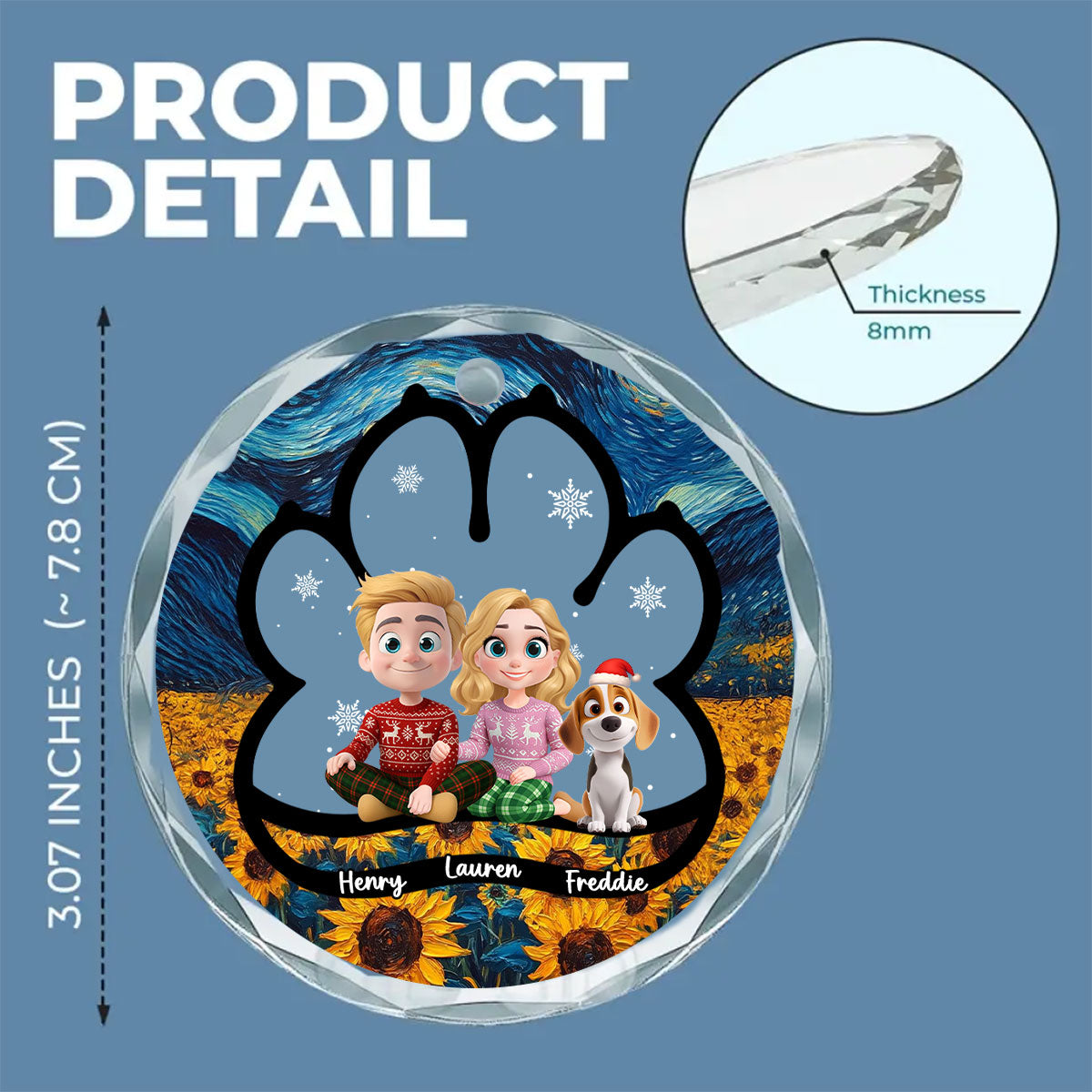 Here With Each Other - Personalized Custom Glass Ornament