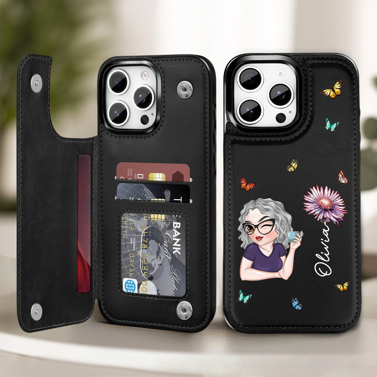 Beautiful Bestie - Personalized Custom Leather Phone Case