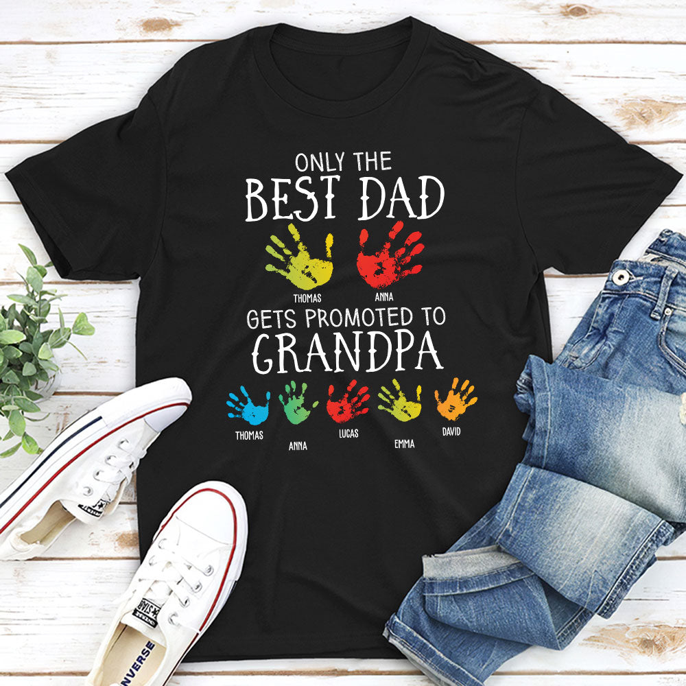 Promoted To Grandpa - Personalized Custom Shirt