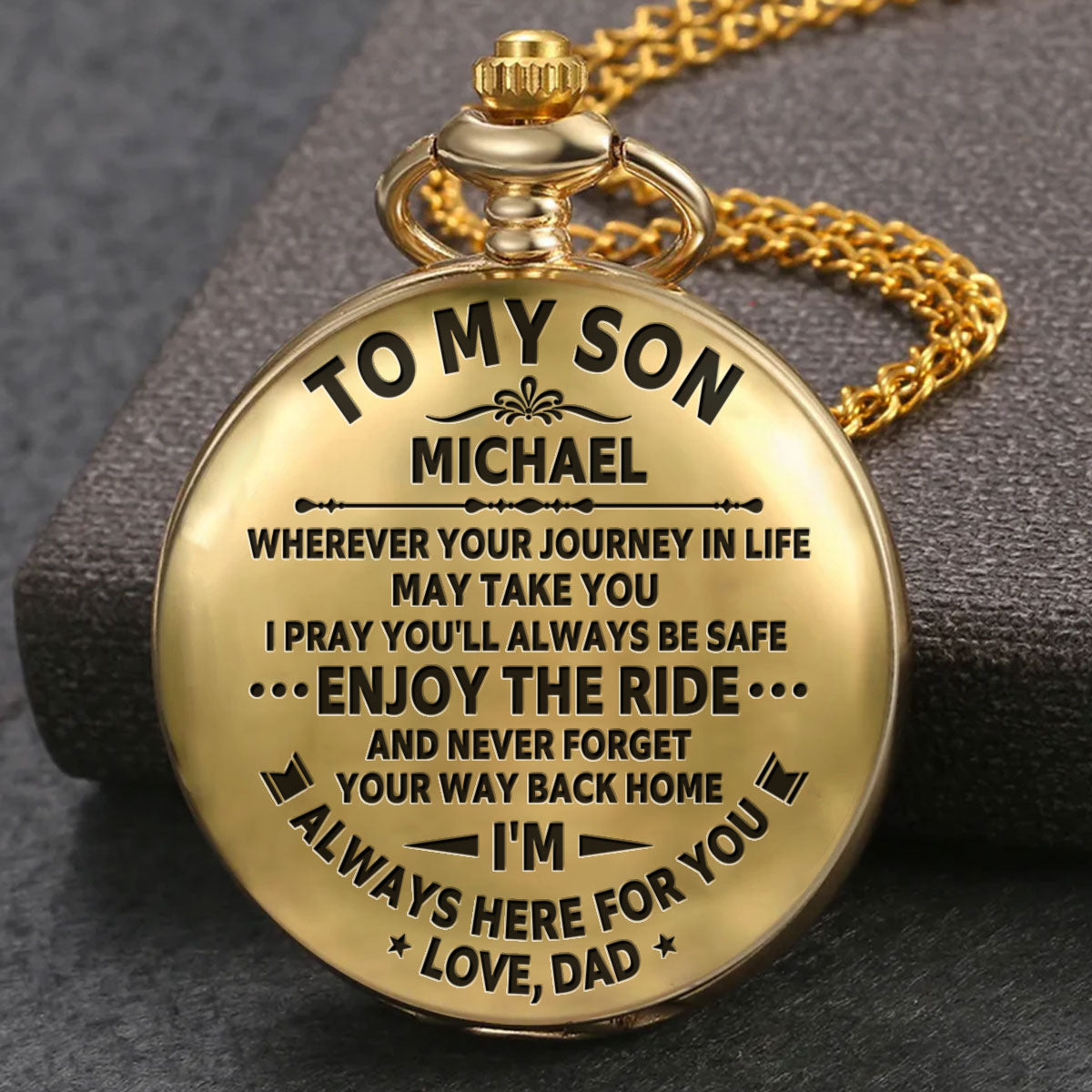 I Pray You Will Always Be Safe - Personalized Custom Pocket Watch
