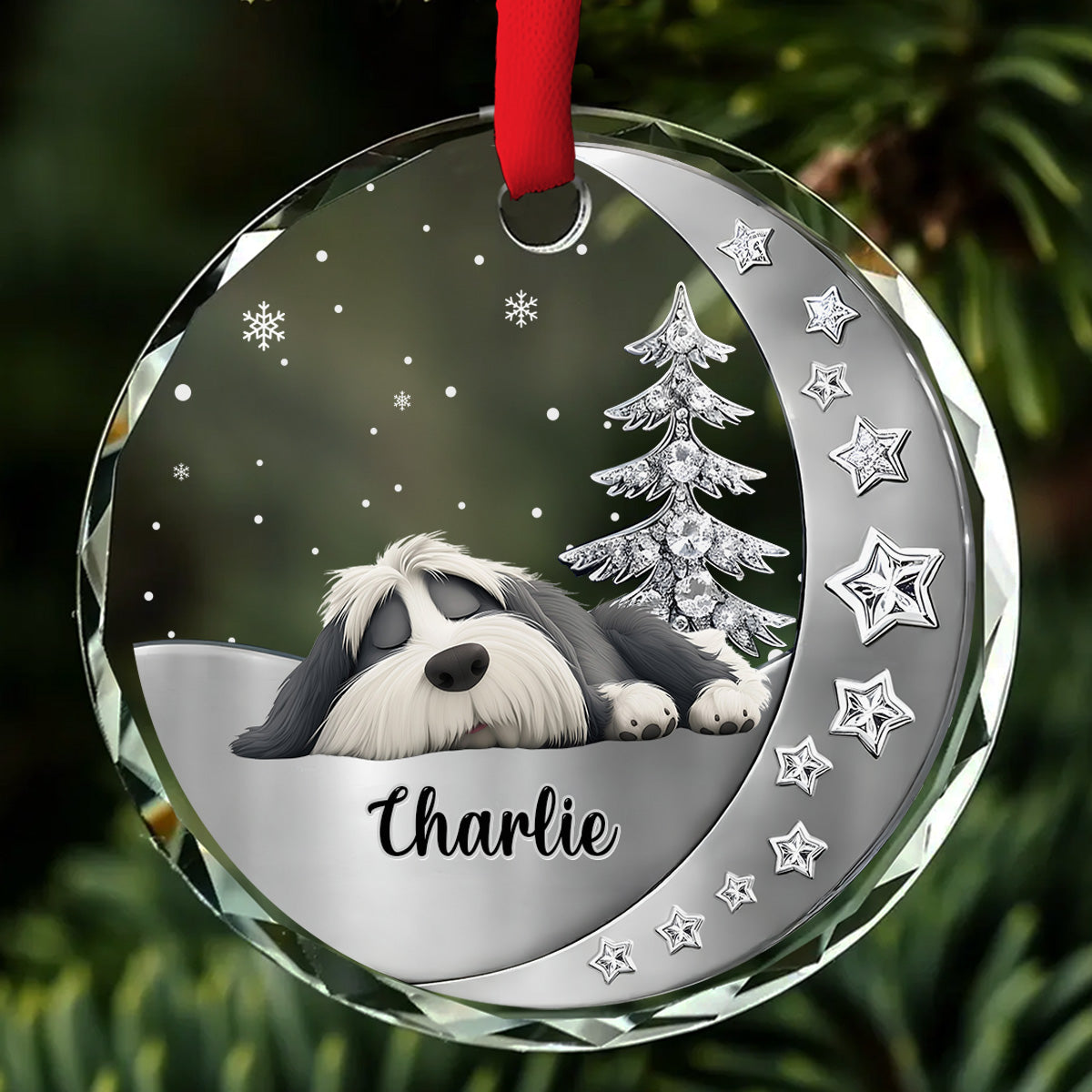 Beside You - Personalized Custom 3D Effect Glass Ornament
