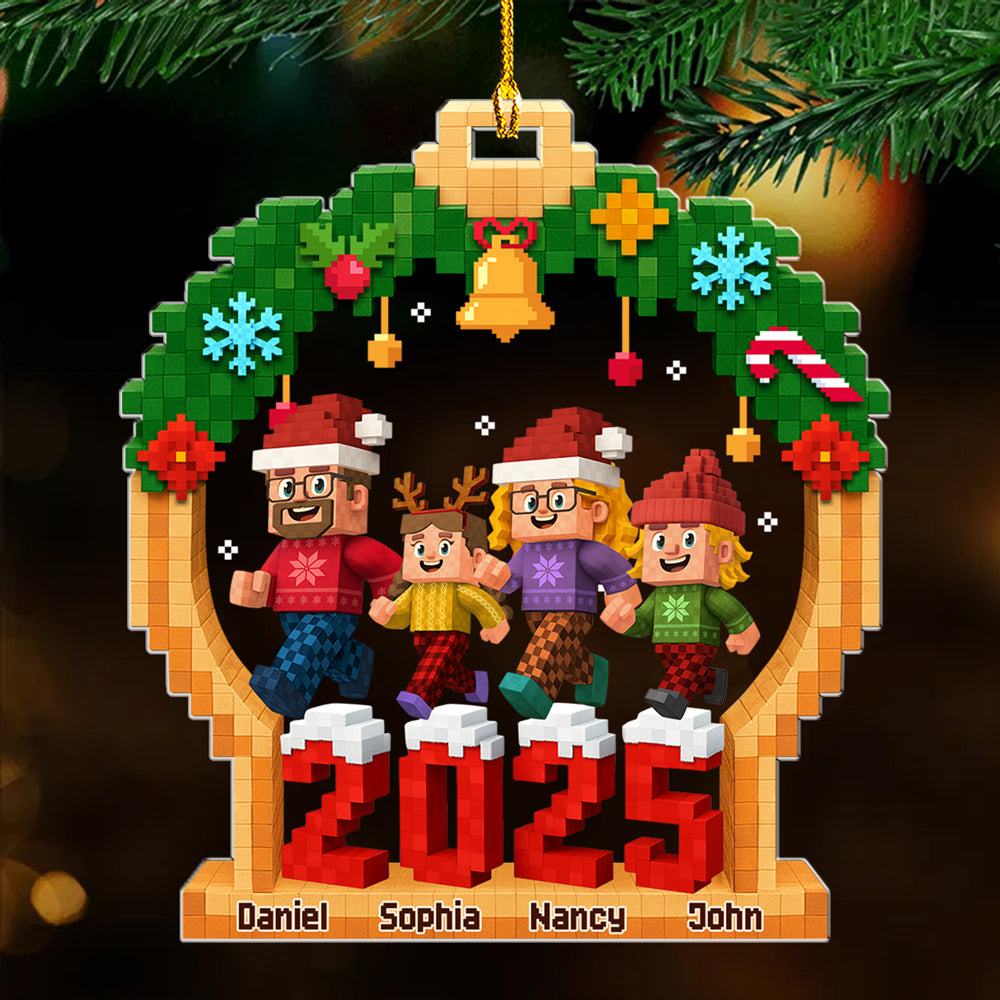 Playing In Snow - Personalized Custom 3D Effect Acrylic Ornament