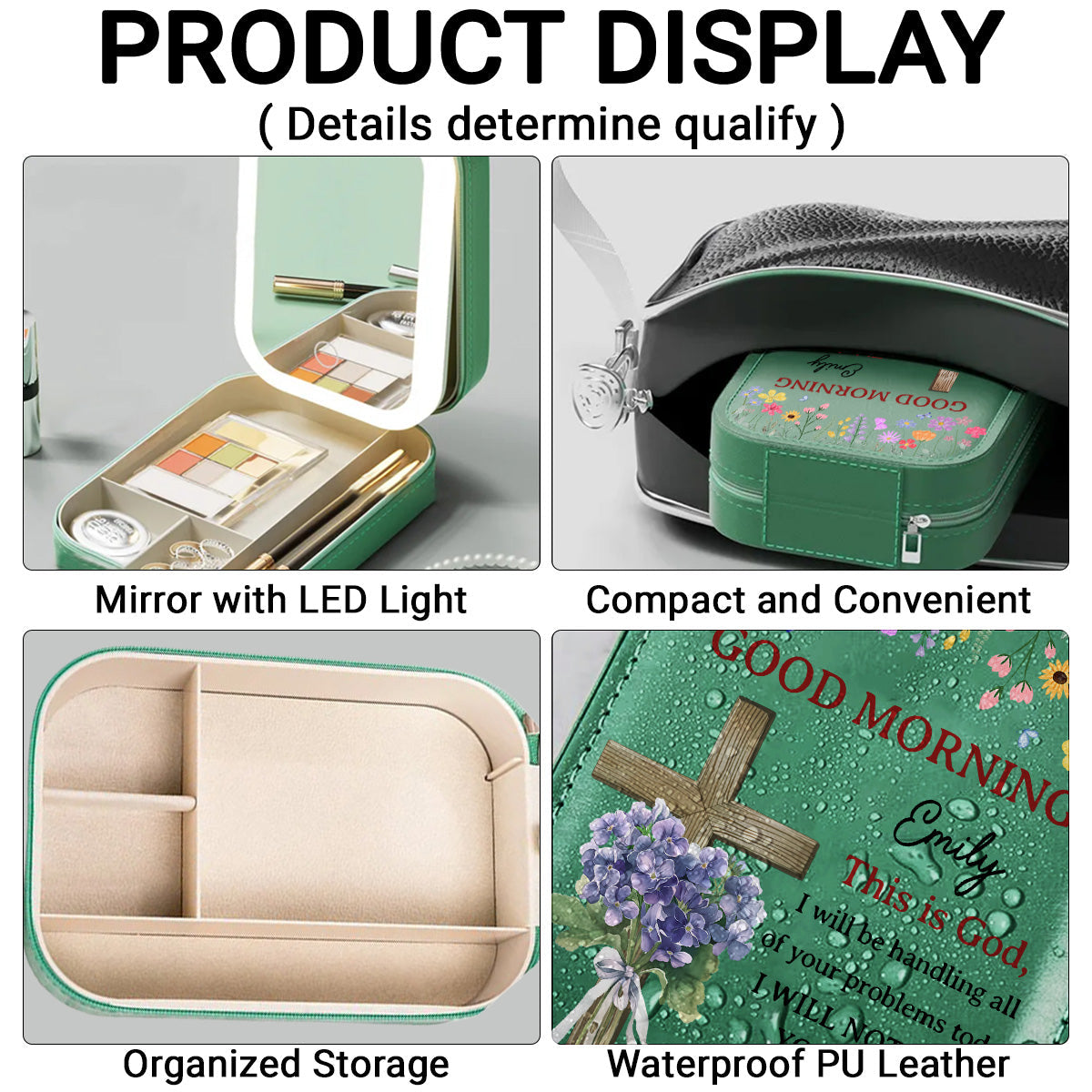 Good Morning This Is God - Personalized Custom Jewelry Box With LED Mirror
