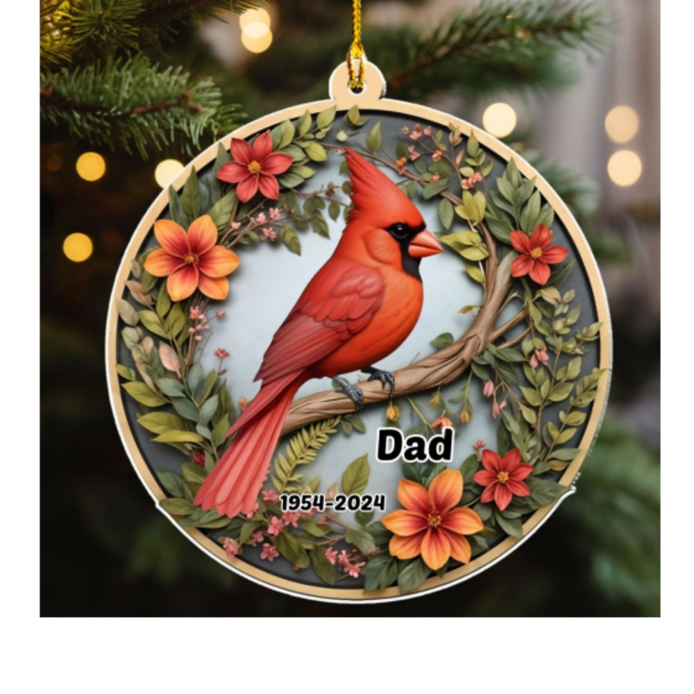 Cardinals Appear When Angels Are Near - Personalized Custom Acrylic Ornament