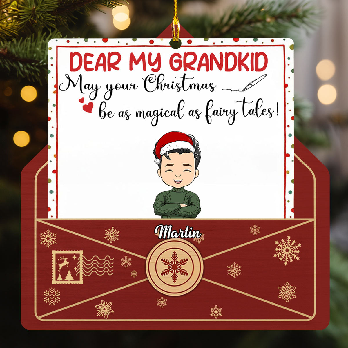 Dear My Grandkids - Personalized Custom Acrylic Ornament