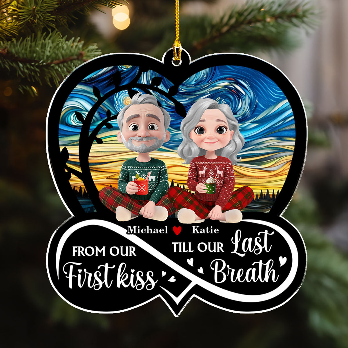 Forever By Your Side - Personalized Custom Acrylic Ornament
