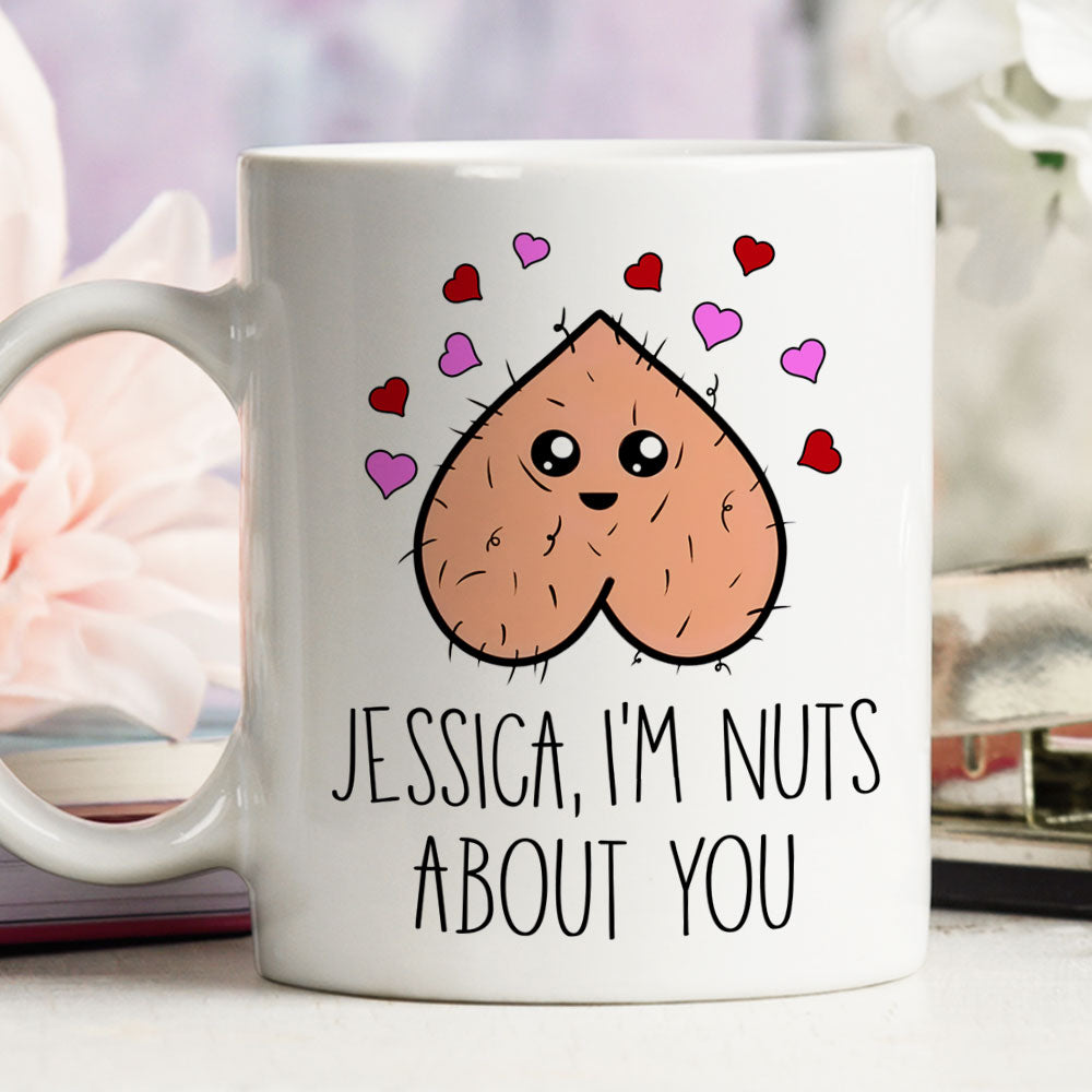 Going Nuts Because Of You - Personalized Custom Coffee Mug