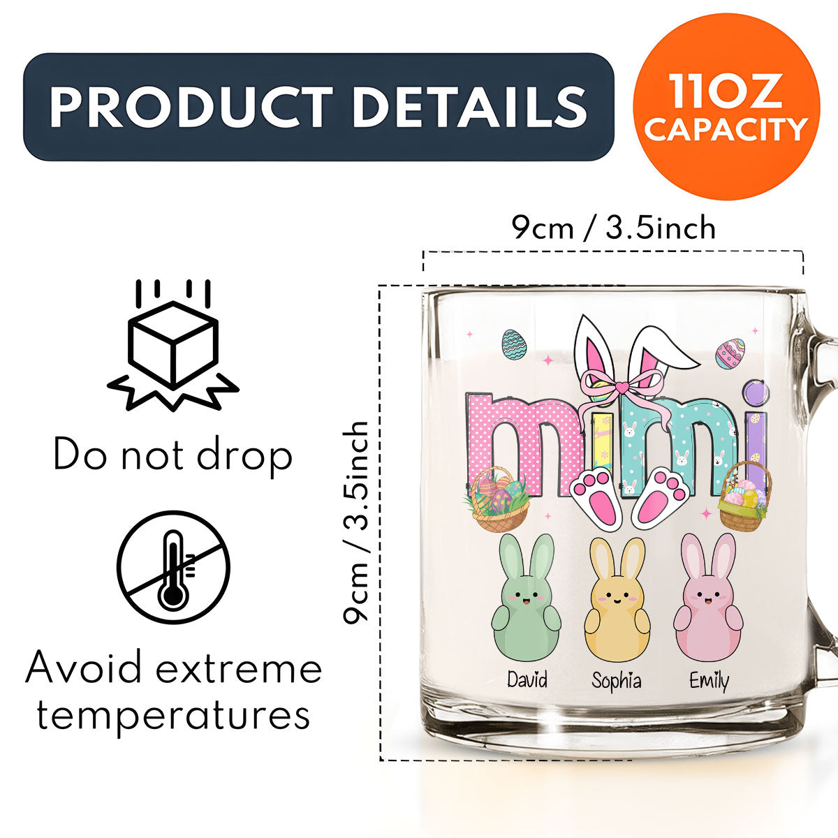 The Love Of Grandma Is Endless - Personalized Custom Glass Mug