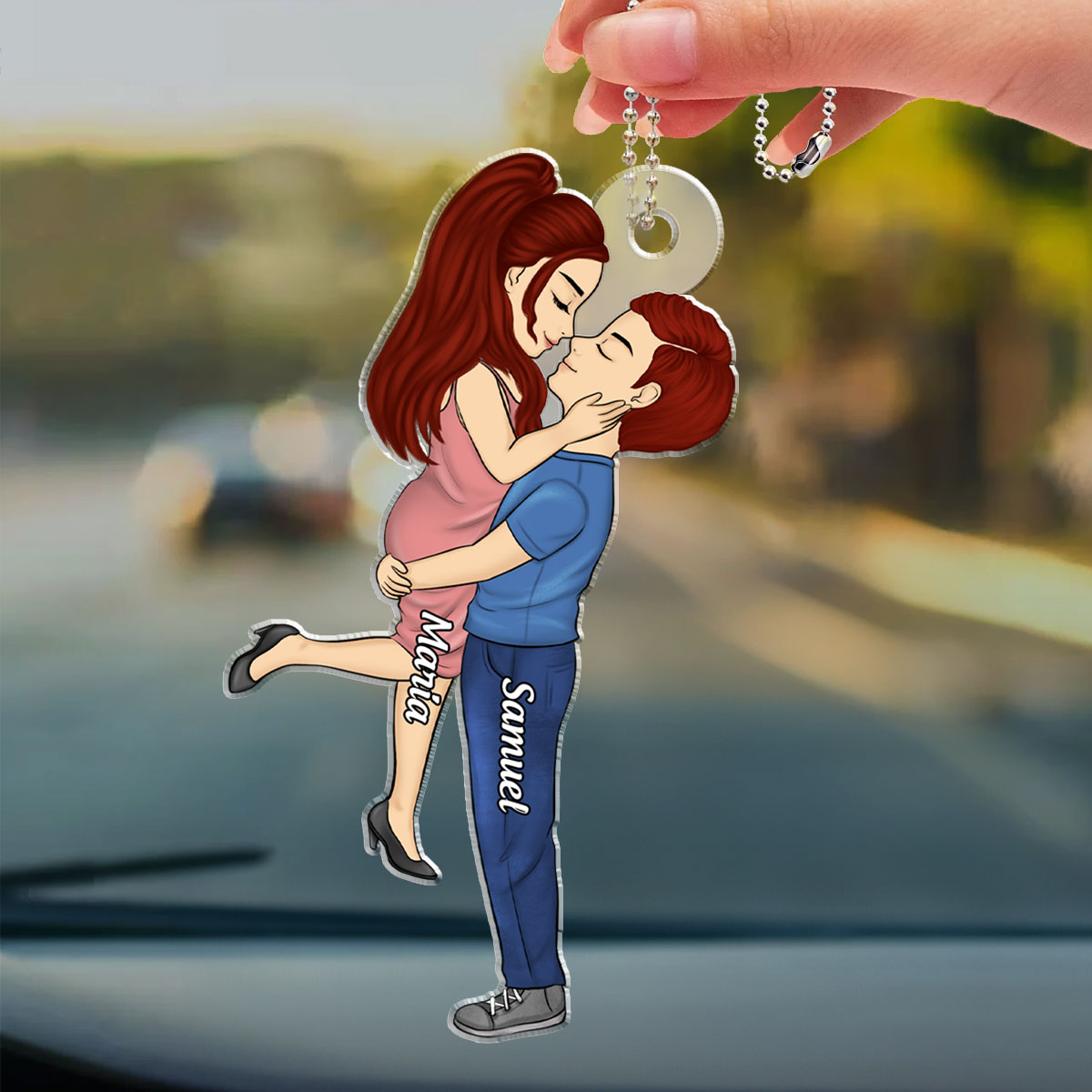 I Love You - Personalized Custom Car Ornament