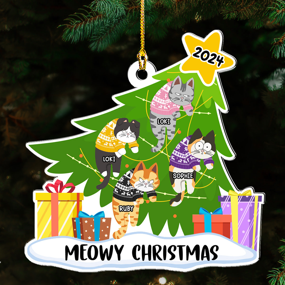 Dear Santa, Define Naughty - Personalized Custom Acrylic Ornament