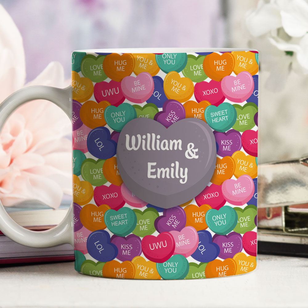 Love Laughter And Candy- Personalized Custom Coffee Mug