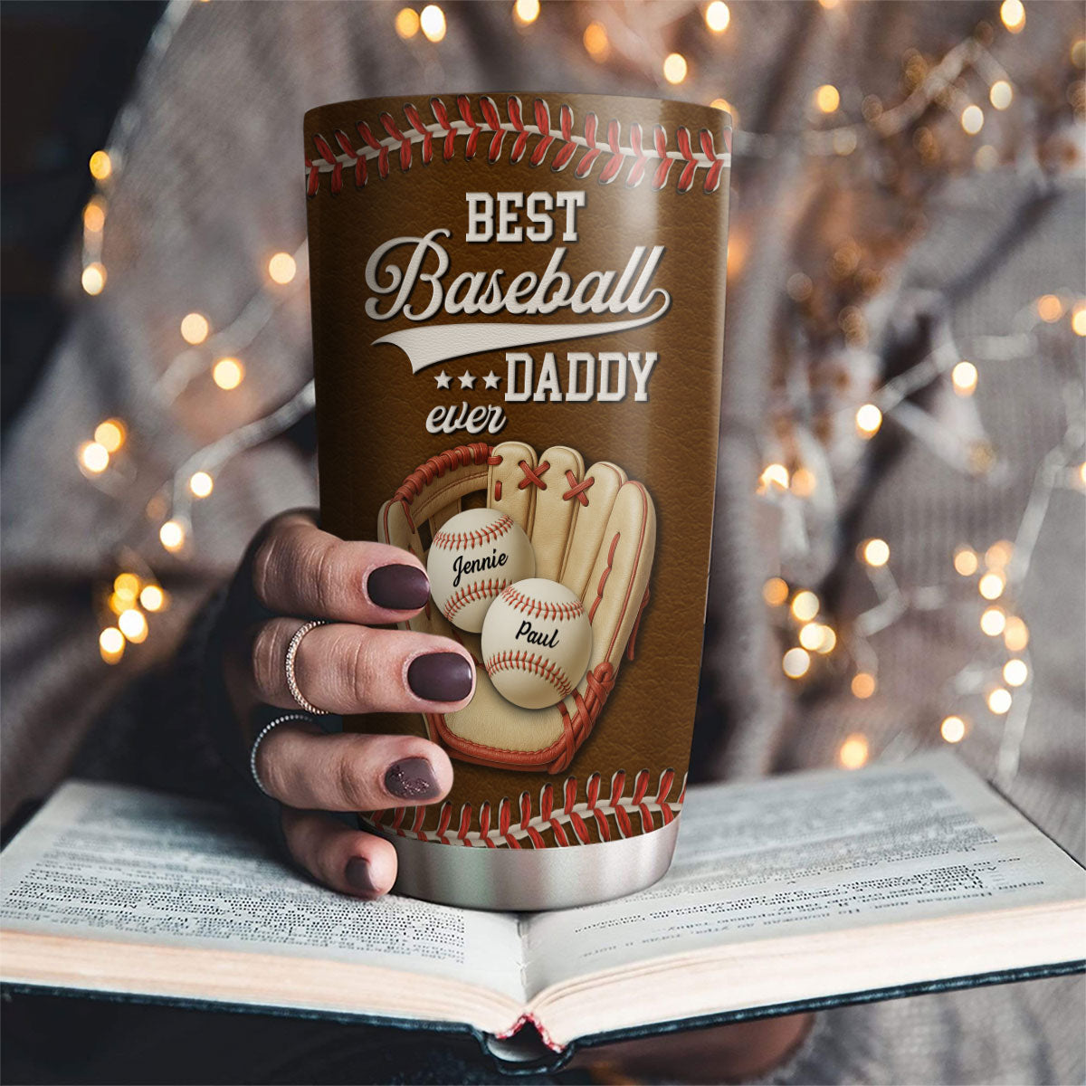 Best Baseball Dad Ever - Personalized Custom Tumbler