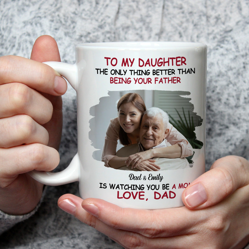 We Are Proud Of You Daughter Photo  - Personalized Custom Coffee Mug