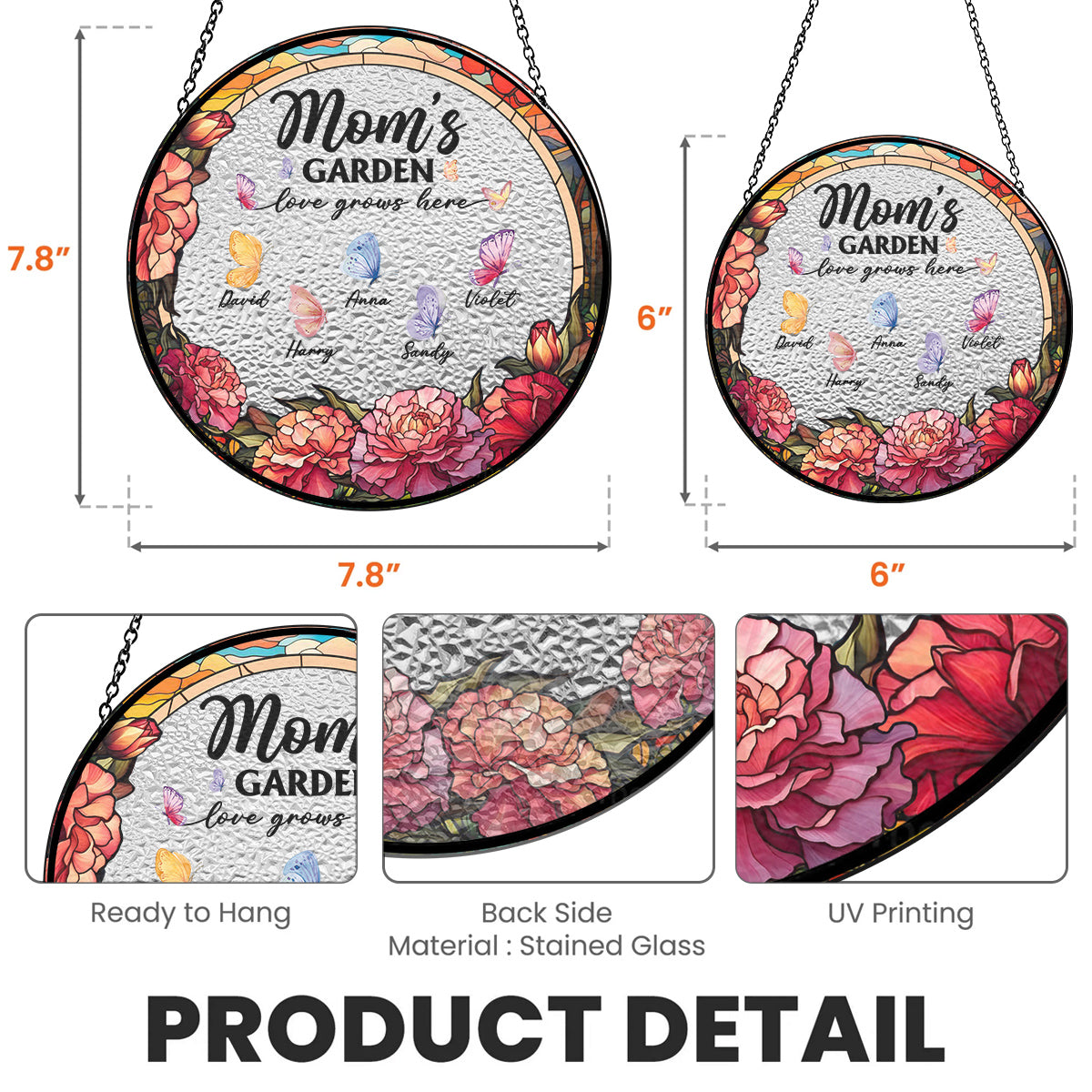 Garden Of Love - Personalized Custom Window Hanging Suncatcher