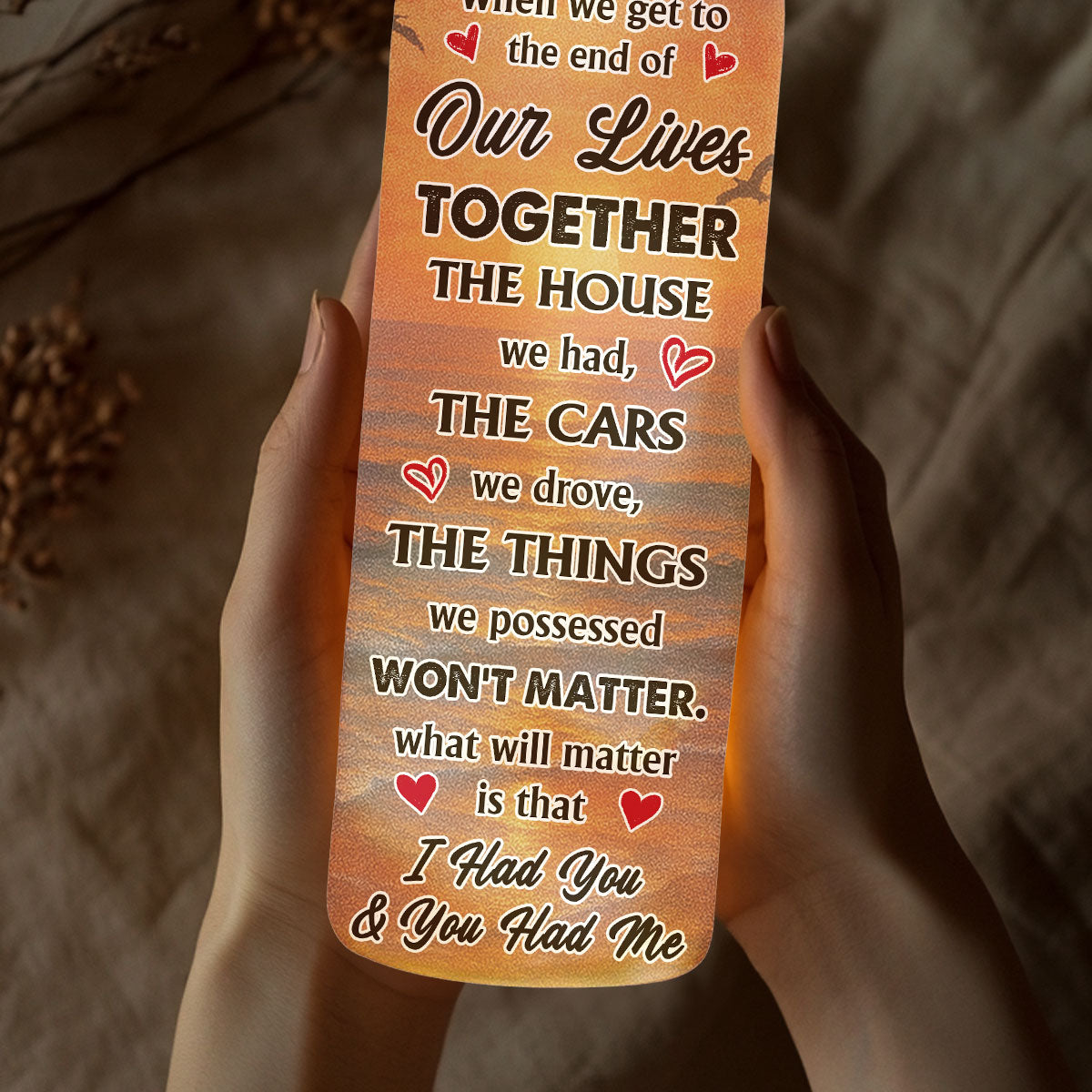 To The End Of Our Life - Personalized Custom Bottle Lamp