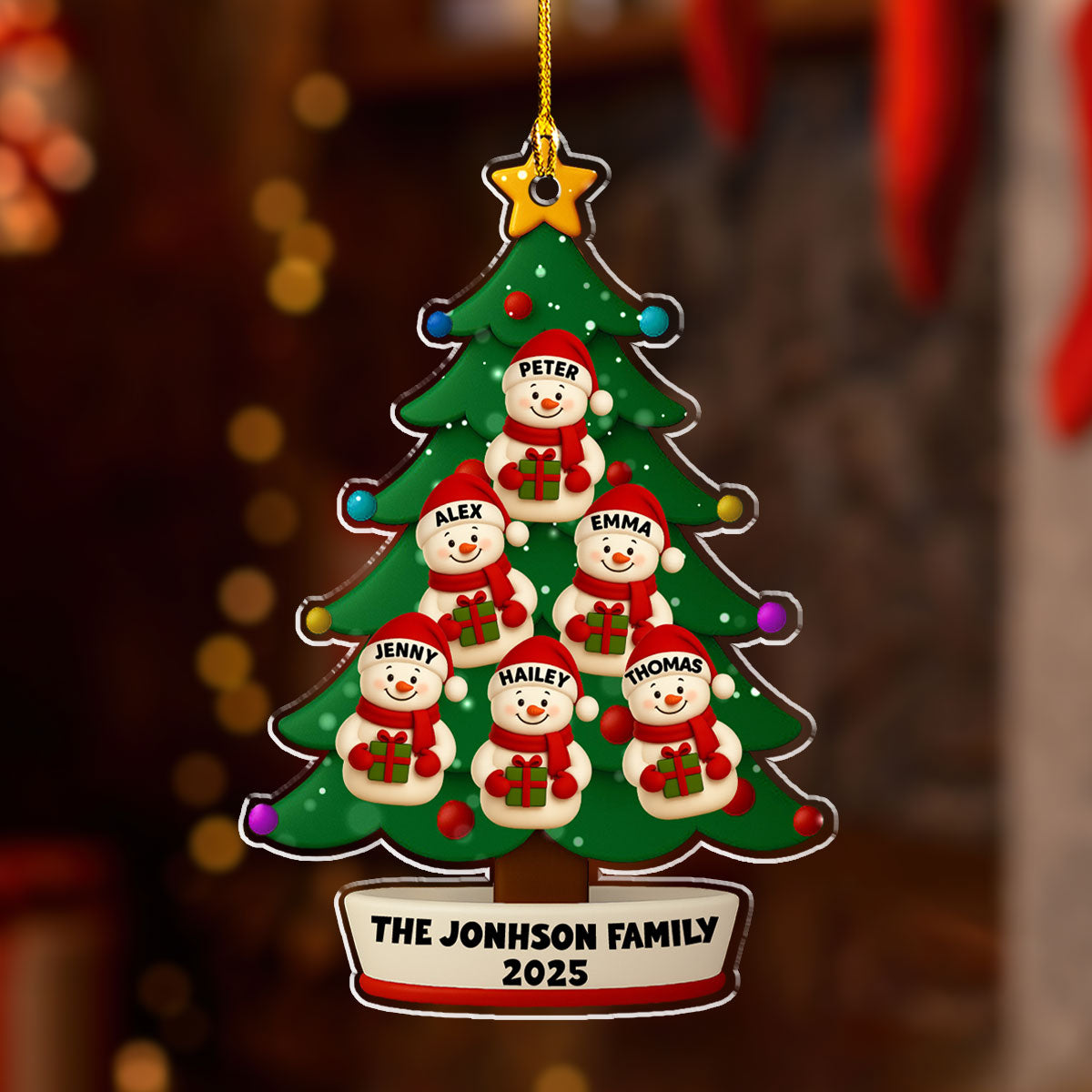 Winter Wishes Tree 2025 - Personalized Custom Acrylic Ornament