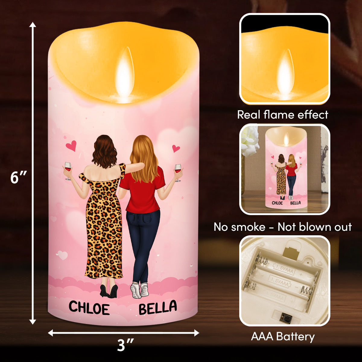 You And I - Personalized Custom LED Candle