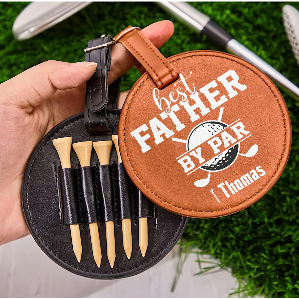 Best Dad By Par - Personalized Custom Golf Tee Bag
