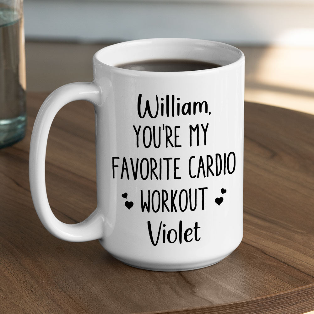 My Favorite Cardio - Personalized Custom Coffee Mug