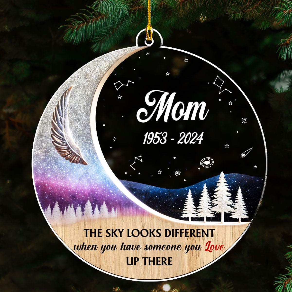 The Sky Looks Different - Personalized Custom Acrylic Ornament