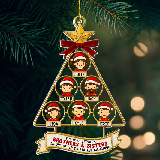 Siblings Memories Tree - Personalized Custom Acrylic Ornament