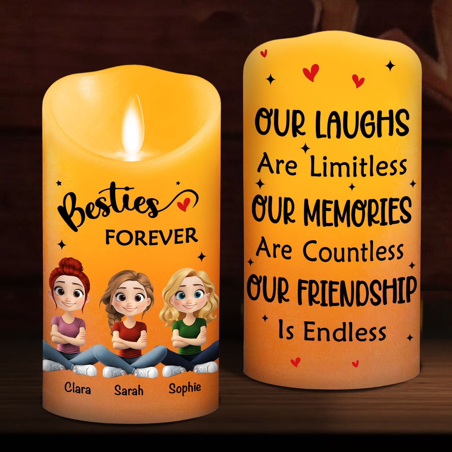 Limitless Friendship Glow - Personalized Custom LED Candle
