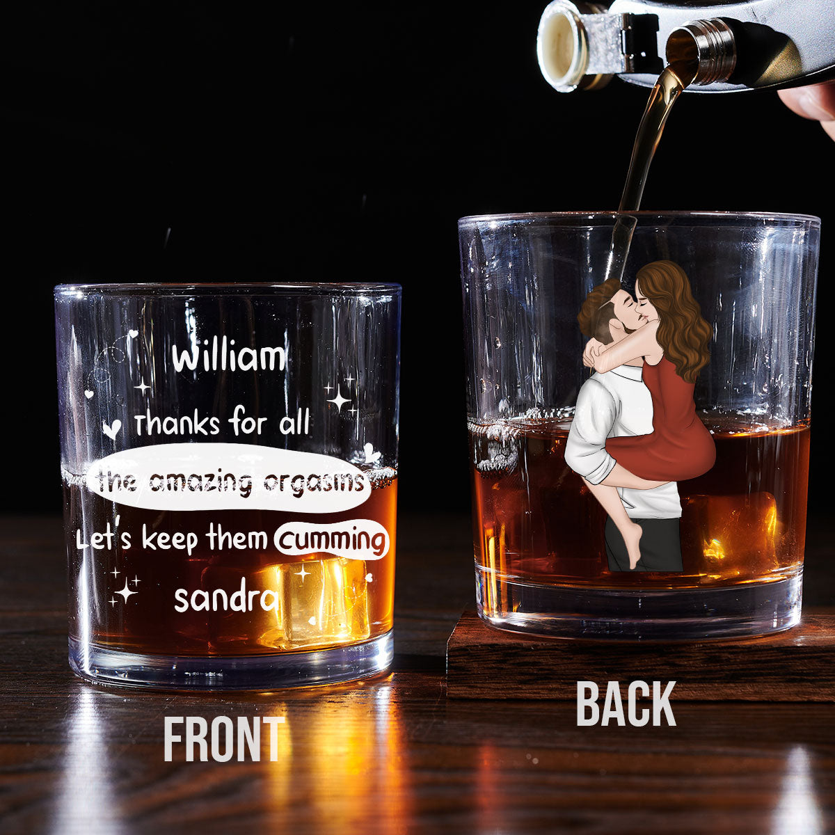 Always Be By Your Side - Personalized Custom Whiskey Glass