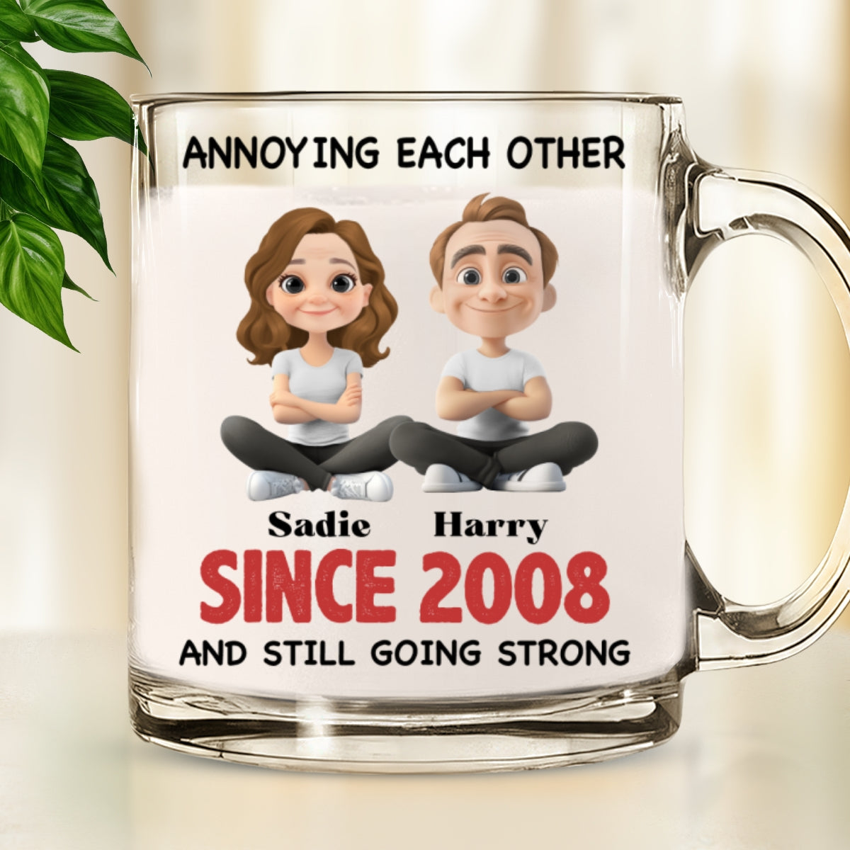 Together Forever - Personalized Custom Glass Mug