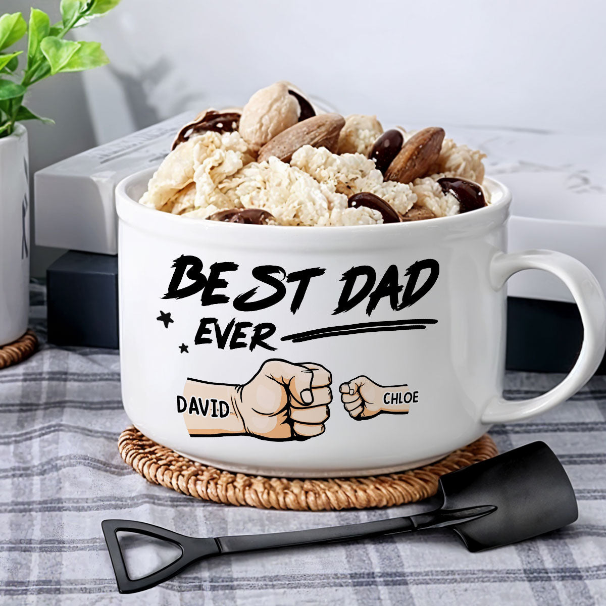 Best Dad Ever - Personalized Custom Ceramic Bowl