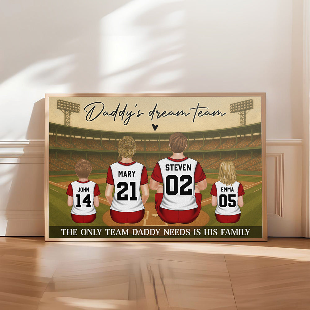 Team Daddy Built With Love - Personalized Custom Poster