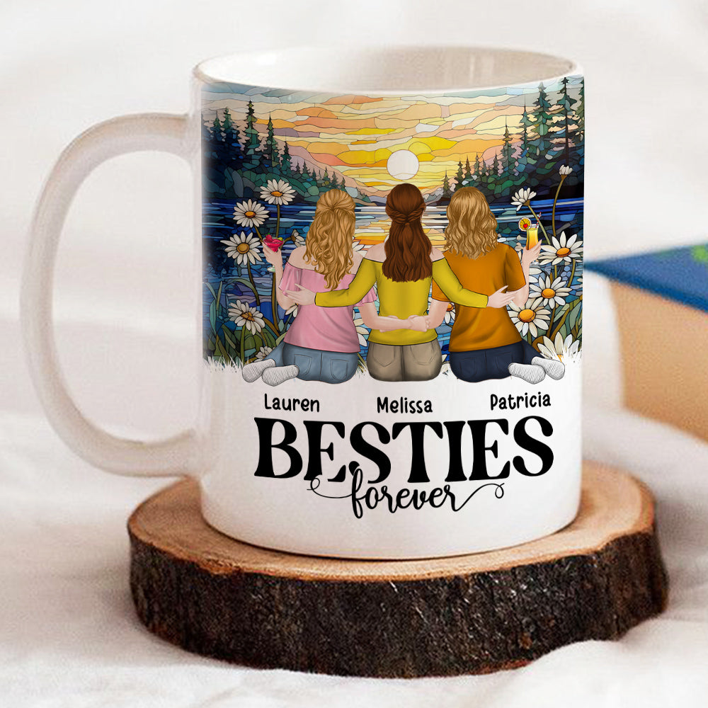 Sisters Forever - Personalized Custom Coffee Mug