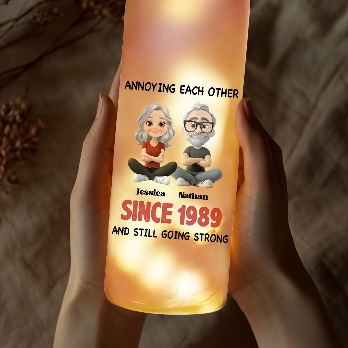 Together Forever - Personalized Custom Bottle Lamp