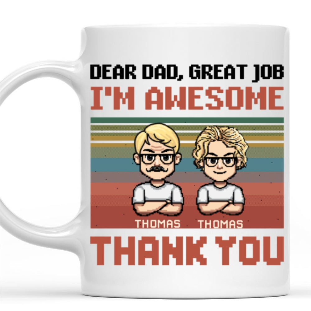Dear Awesome Father - Personalized Custom Coffee Mug